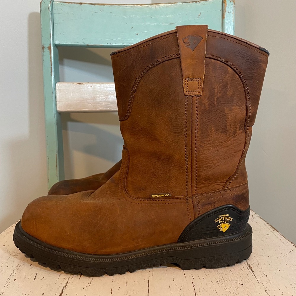 Herman Survivors Men's Waterproof‎ Steel Toe Oil Slip Resistant Work Boots Sz 10 - Picture 4 of 10